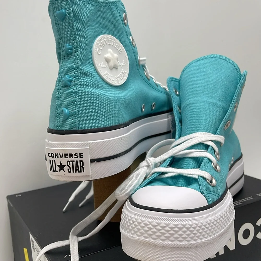 Converse WMNS CTAS LIFT HI
OCEAN DRIP/WHITE/BLACK A06492C Platforms Sneakers - Picture 9 of 16